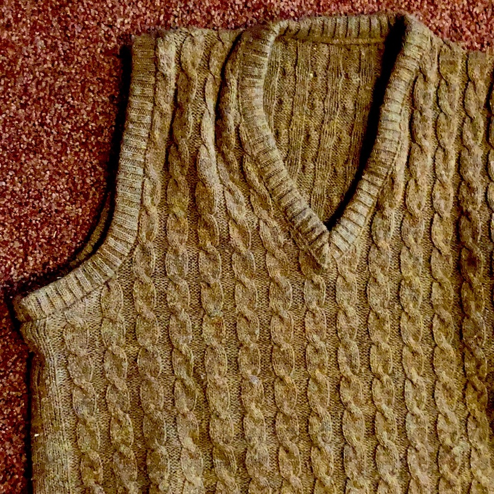 dark beige sweater vest